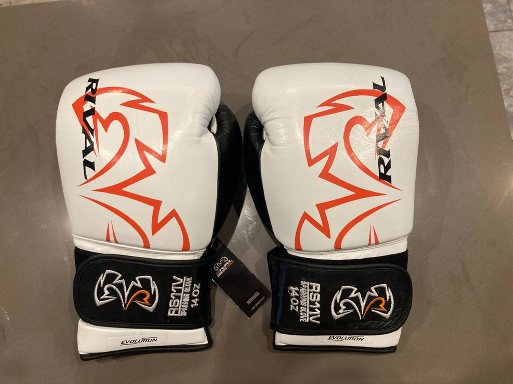 RIVAL RS11V Evolution Sparring Gloves - White
