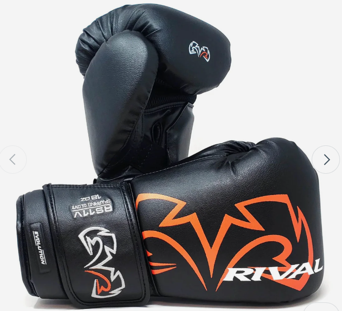 RIVAL RS11V Evolution Sparring Gloves - Black & Orange
